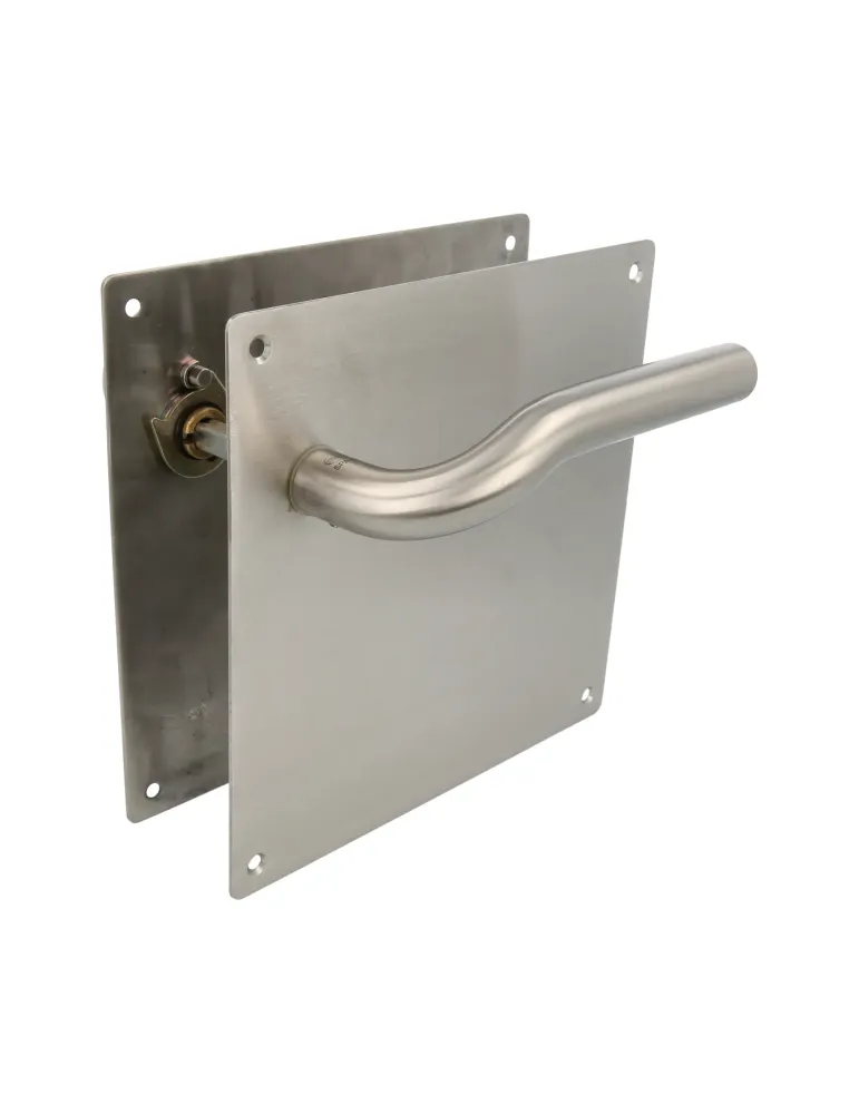 AMIG 10437 - Manilla con placa 20C - 180 x 180 mm - Acero inoxidable 18/8 - Mate