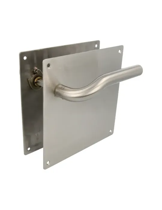 AMIG 10437 - Manilla con placa 20C - 180 x 180 mm - Acero inoxidable 18/8 - Mate