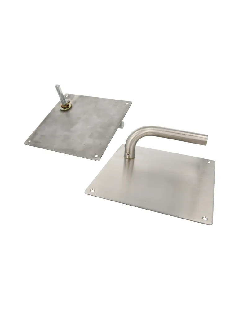 AMIG 10437 - Manilla con placa 20C - 180 x 180 mm - Acero inoxidable 18/8 - Mate