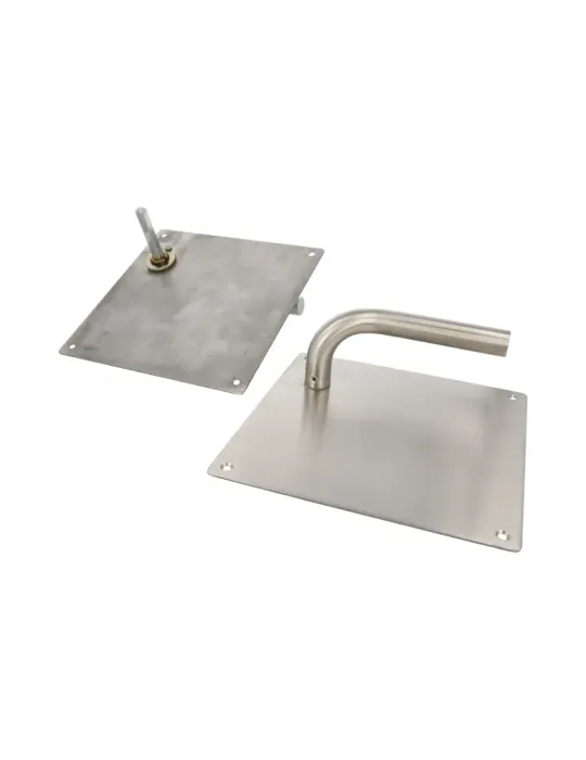 AMIG 10437 - Manilla con placa 20C - 180 x 180 mm - Acero inoxidable 18/8 - Mate