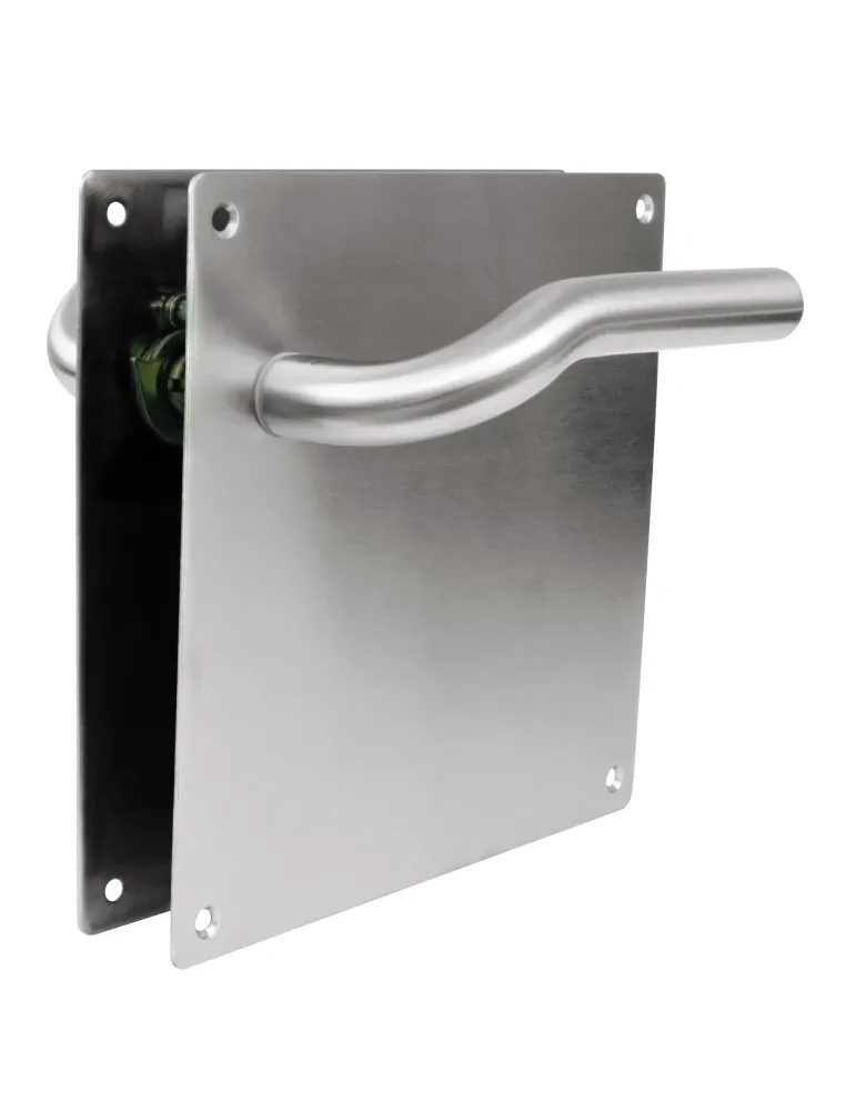 AMIG 10437 - Manilla con placa 20C - 180 x 180 mm - Acero inoxidable 18/8 - Mate