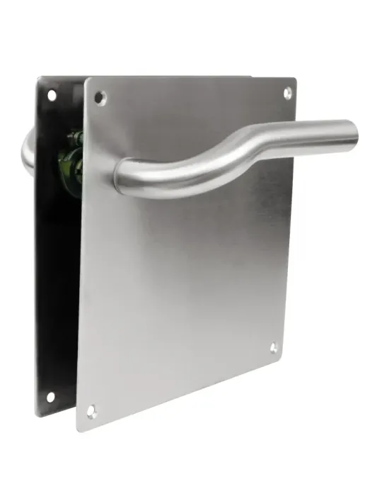 AMIG 10437 - Manilla con placa 20C - 180 x 180 mm - Acero inoxidable 18/8 - Mate