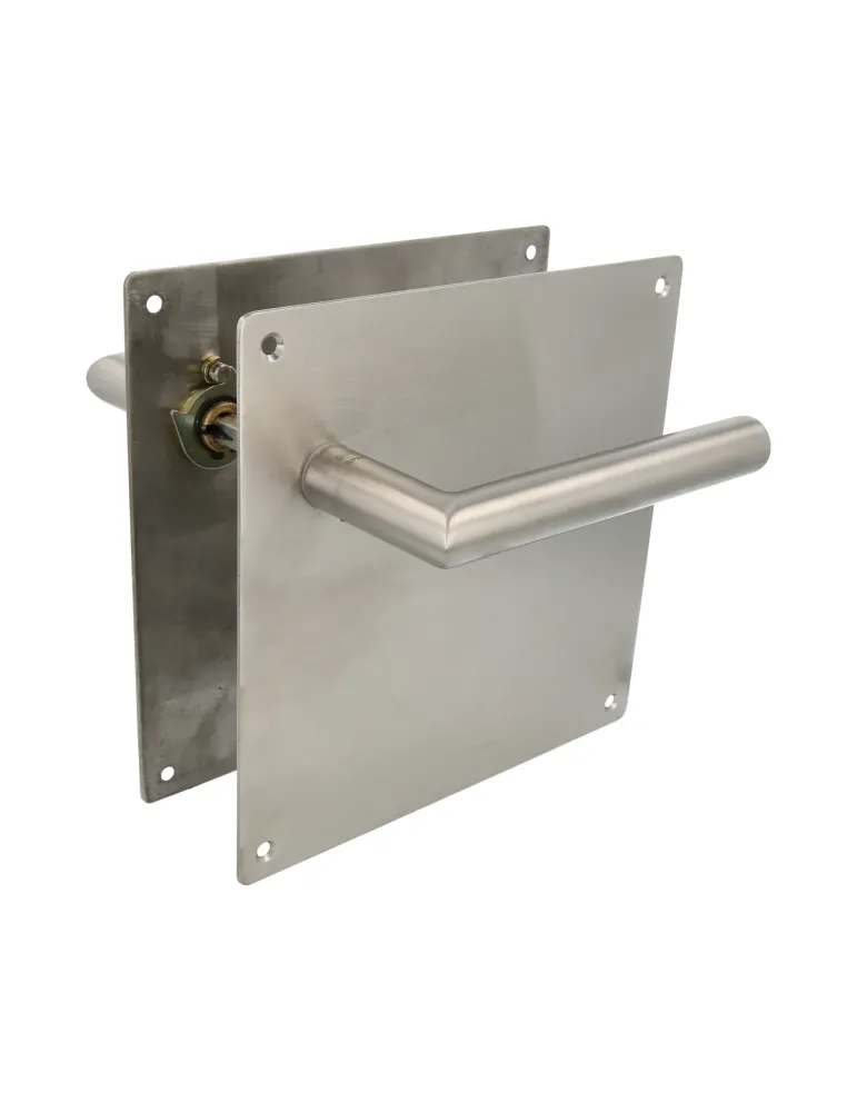 AMIG 10439 - Manilla con placa 7C - 180 x 180 mm - Acero inoxidable 18/8 - Mate