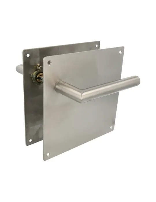 AMIG 10439 - Manilla con placa 7C - 180 x 180 mm - Acero inoxidable 18/8 - Mate