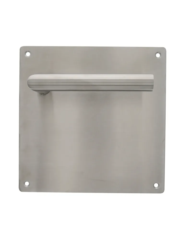AMIG 10439 - Manilla con placa 7C - 180 x 180 mm - Acero inoxidable 18/8 - Mate