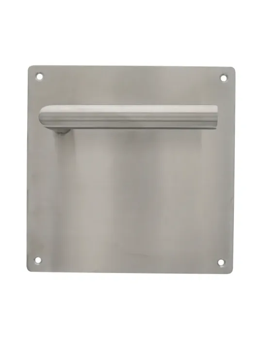 AMIG 10439 - Manilla con placa 7C - 180 x 180 mm - Acero inoxidable 18/8 - Mate