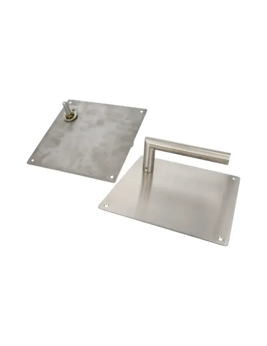 AMIG 10439 - Manilla con placa 7C - 180 x 180 mm - Acero inoxidable 18/8 - Mate