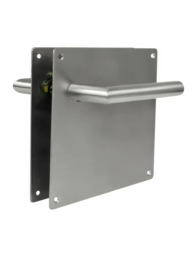AMIG 10439 - Manilla con placa 7C - 180 x 180 mm - Acero inoxidable 18/8 - Mate
