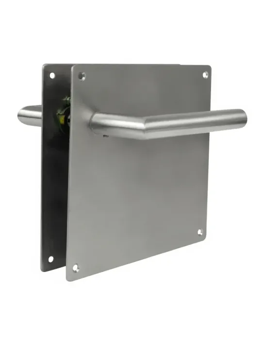 AMIG 10439 - Manilla con placa 7C - 180 x 180 mm - Acero inoxidable 18/8 - Mate