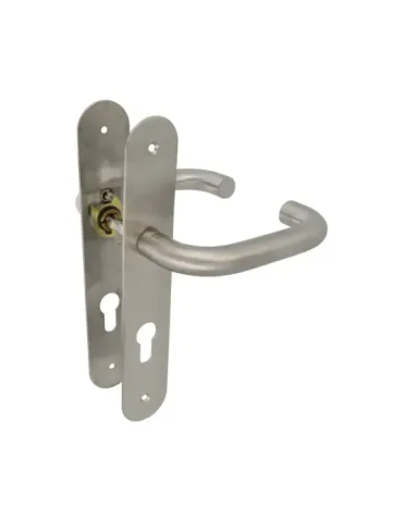 Manilla con placa 3LB - 230 x 40 mm - Acero inoxidable 18/8 - Mate