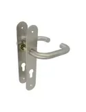 AMIG 10442 - Manilla con placa 3LB - 230 x 40 mm - Acero inoxidable 18/8 - Mate