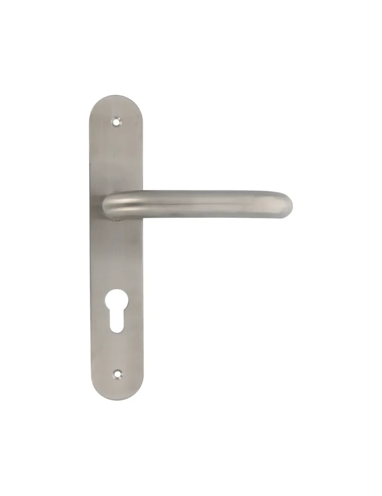 AMIG 10442 - Manilla con placa 3LB - 230 x 40 mm - Acero inoxidable 18/8 - Mate