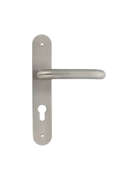 AMIG 10442 - Manilla con placa 3LB - 230 x 40 mm - Acero inoxidable 18/8 - Mate