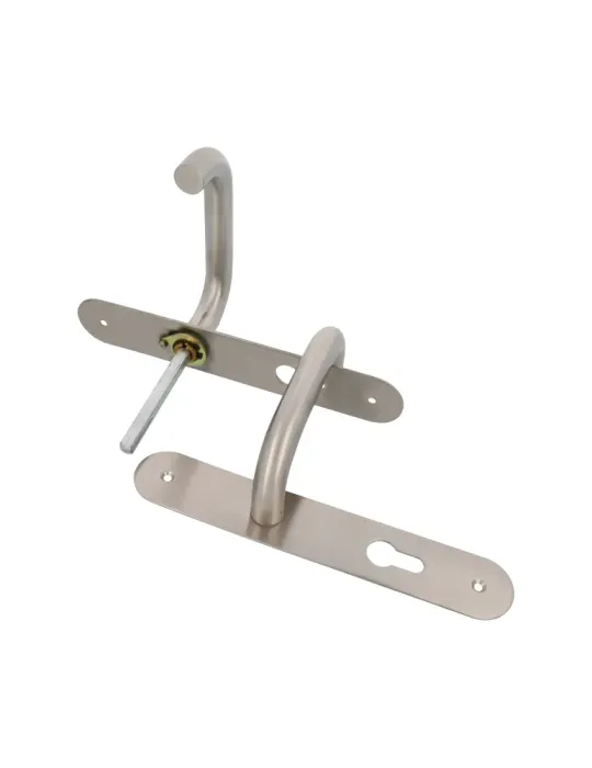 AMIG 10442 - Manilla con placa 3LB - 230 x 40 mm - Acero inoxidable 18/8 - Mate