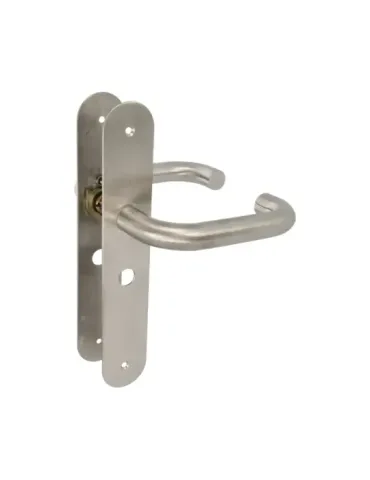 Manilla con placa 3LW - 230 x 40 mm - Acero inoxidable 18/8 - Mate