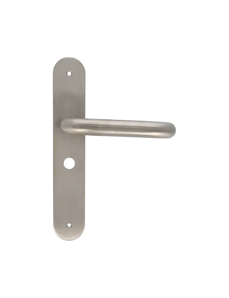 AMIG 10445 - Manilla con placa 3LW - 230 x 40 mm - Acero inoxidable 18/8 - Mate