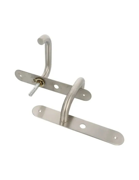 AMIG 10445 - Manilla con placa 3LW - 230 x 40 mm - Acero inoxidable 18/8 - Mate