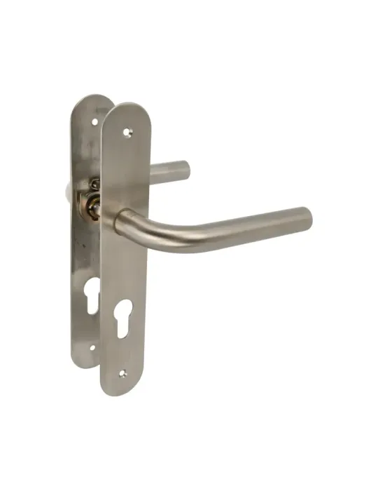 AMIG 10449 - Manilla con placa 4LB - 230 x 40 mm - Acero inoxidable 18/8 - Mate