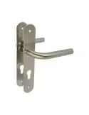 AMIG 10449 - Manilla con placa 4LB - 230 x 40 mm - Acero inoxidable 18/8 - Mate