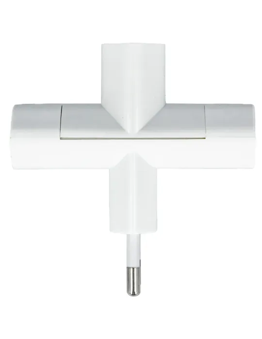 Adaptador de 3 vías 3202 - 44 x 46 x 65 mm - Policarbonato - Blanco