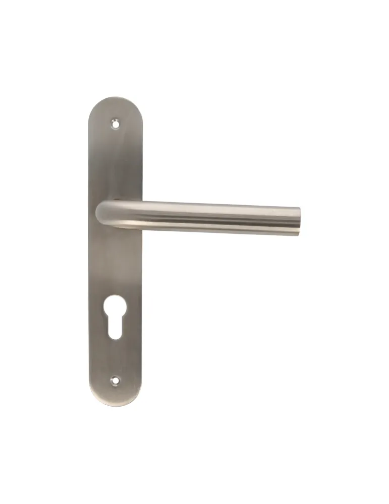 AMIG 10449 - Manilla con placa 4LB - 230 x 40 mm - Acero inoxidable 18/8 - Mate