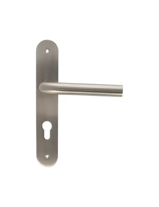 AMIG 10449 - Manilla con placa 4LB - 230 x 40 mm - Acero inoxidable 18/8 - Mate