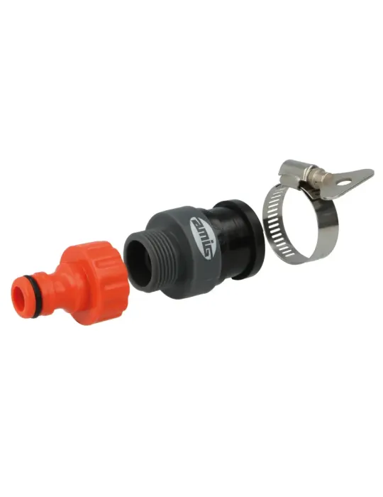 Adaptador grifo R04 PLUS - ABS / goma - Naranja-Gris