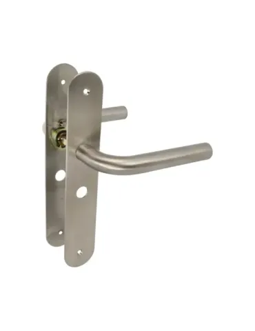 Manilla con placa 4LW - 230 x 40 mm - Acero inoxidable 18/8 - Mate