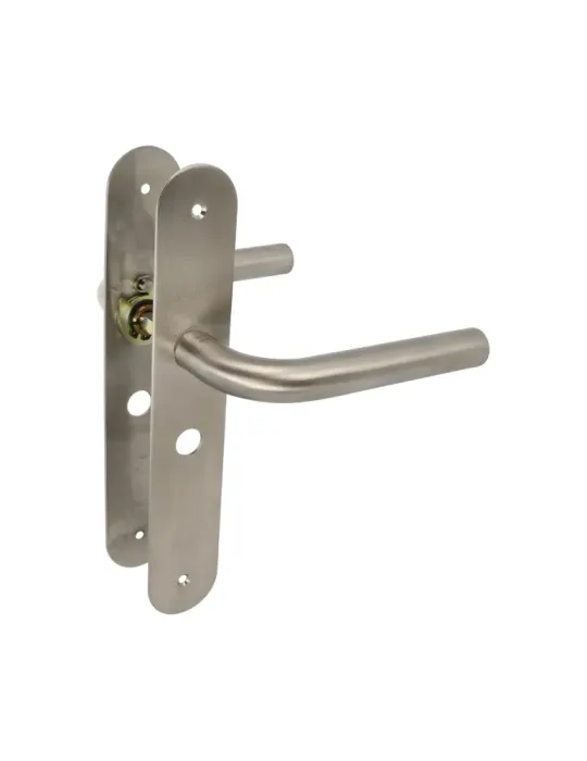 AMIG 10452 - Manilla con placa 4LW - 230 x 40 mm - Acero inoxidable 18/8 - Mate