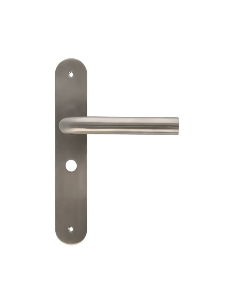 AMIG 10452 - Manilla con placa 4LW - 230 x 40 mm - Acero inoxidable 18/8 - Mate