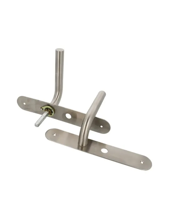 AMIG 10452 - Manilla con placa 4LW - 230 x 40 mm - Acero inoxidable 18/8 - Mate