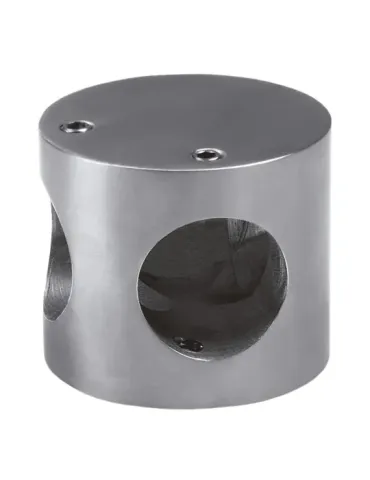 Conector 100 - Ø50 x 43 mm - Acero inoxidable 18/8 - Cromado