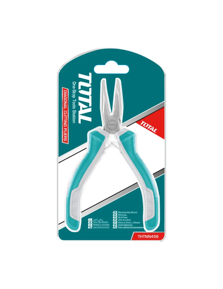 Alicate mini plano curvo THTMN456 - 115 mm - Cromo vanadio (Cr-V)