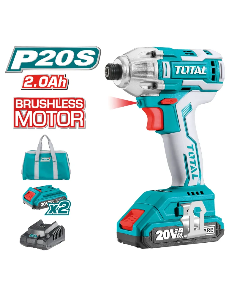 Atornillador impacto 1/4'' Brushless a batería TIRLI2002 - 20 V