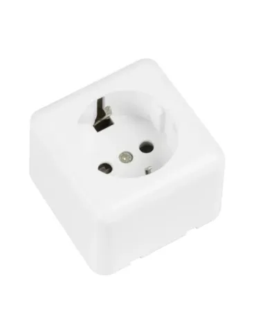 Base Schuko de sobreponer 385 - 60 x 60 mm - Policarbonato - Blanco 2