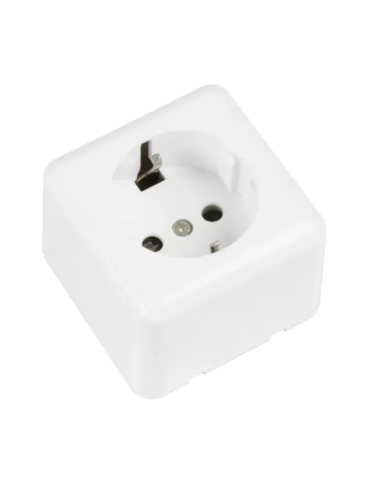 Base Schuko de sobreponer 385 - 60 x 60 mm - Policarbonato - Blanco