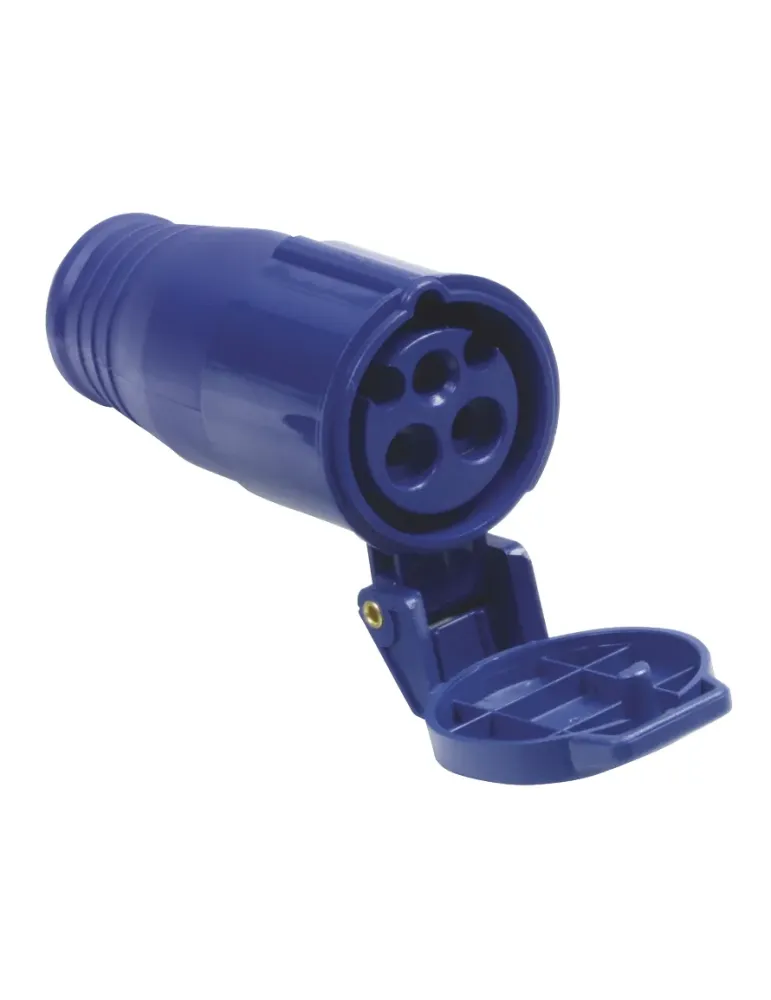 Base aérea industrial schuko IP44 3245 - 130 x 54 mm - Polipropileno - Azul