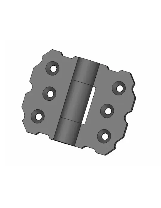 Bisagra 9000 - 55 x 70 mm - Acero - Negro