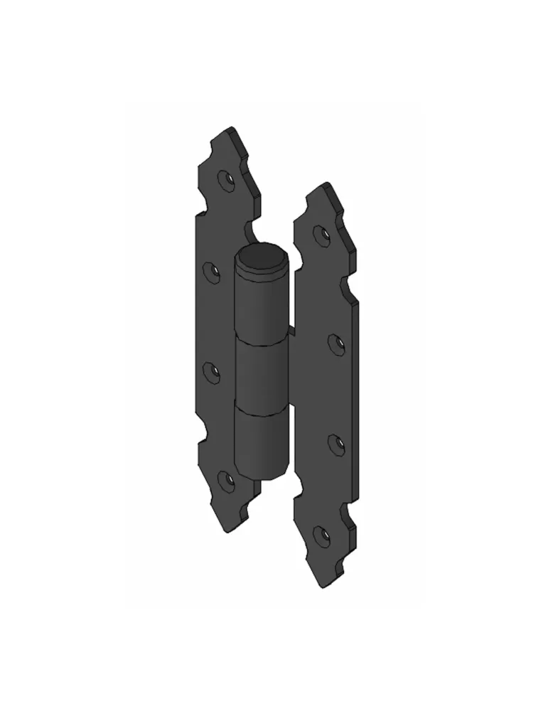 Bisagra 9100 - 200 x 90 mm - Acero - Negro