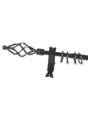 Conjunto pared 704 - Ø20 mm x 1,2/2 m - Acero - Negro