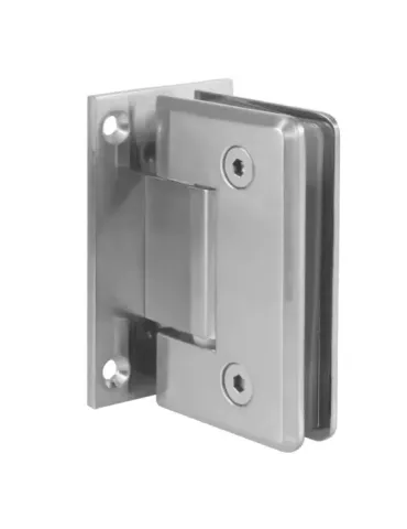 Bisagra de ducha A - 88 x 54 mm - Zamak - Níquel mate