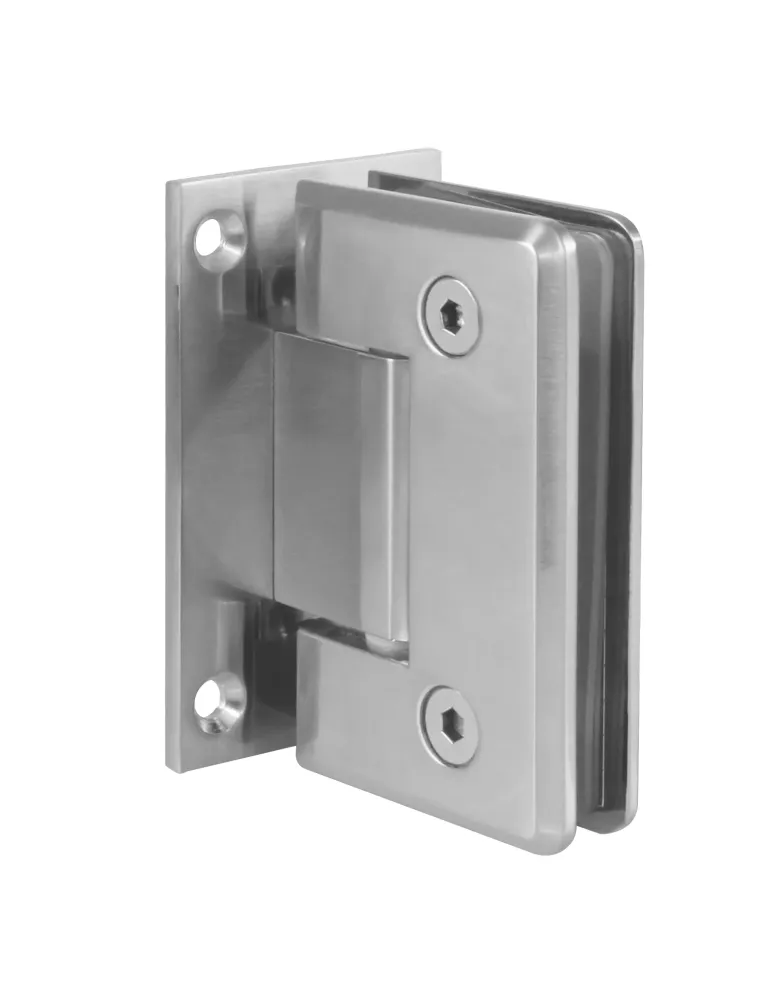Bisagra de ducha A - 88 x 54 mm - Zamak - Níquel mate