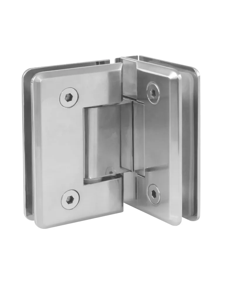 Bisagra de ducha B - 88 x 54 mm - Zamak - Níquel mate