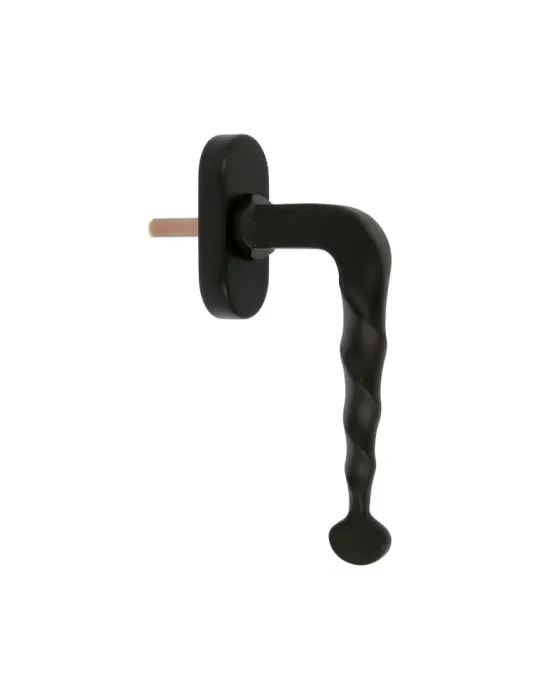 Manilla para ventana 115 - 63 x 28 mm - Placa de acero, Tirador de zamak - Negro