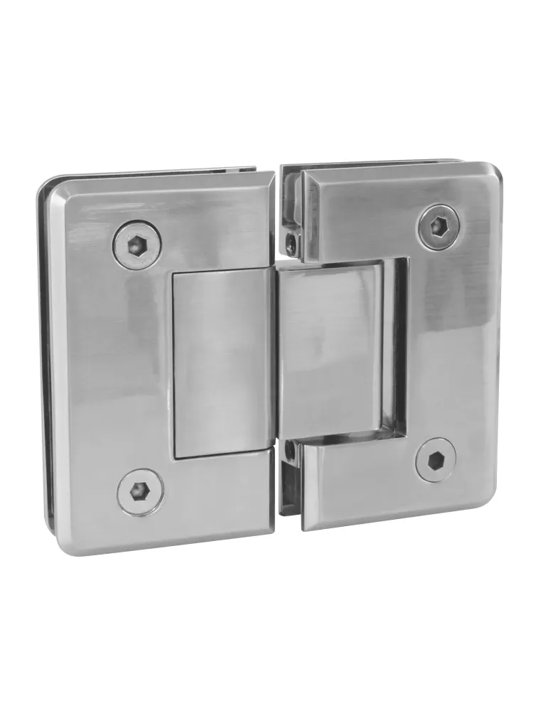 Bisagra de ducha C - 88 x 54 mm - Zamak - Níquel mate