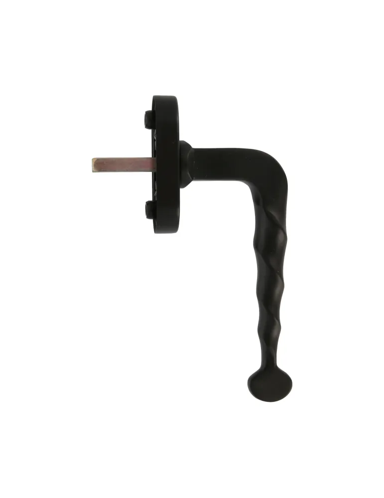 Manilla para ventana 115 - 63 x 28 mm - Placa de acero, Tirador de zamak - Negro