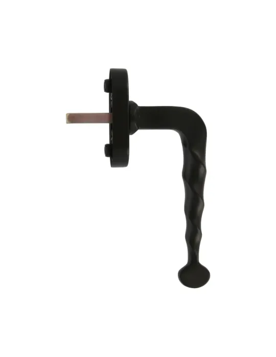 Manilla para ventana 115 - 63 x 28 mm - Placa de acero, Tirador de zamak - Negro