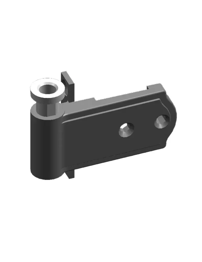 Bisagra fija 3010 - 16 x 3 mm - Zamak - Negro