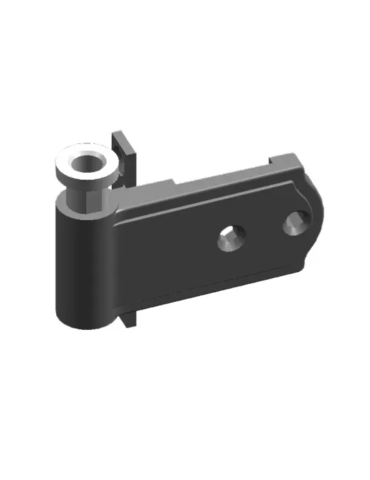 Bisagra fija 3010 - 16 x 3 mm - Zamak - Negro