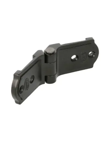 Bisagra plana 3020 - 117 x 37 x 12 mm - Zamak - Negro